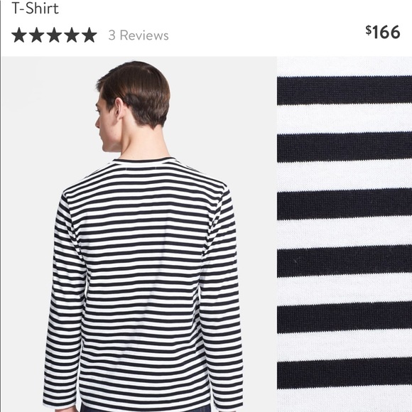 Long sleeved Commes des Garcones tee shirt. - Picture 2 of 3